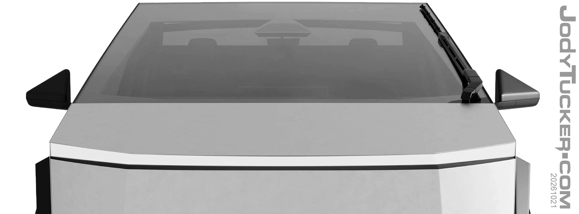 Cybertruck front.