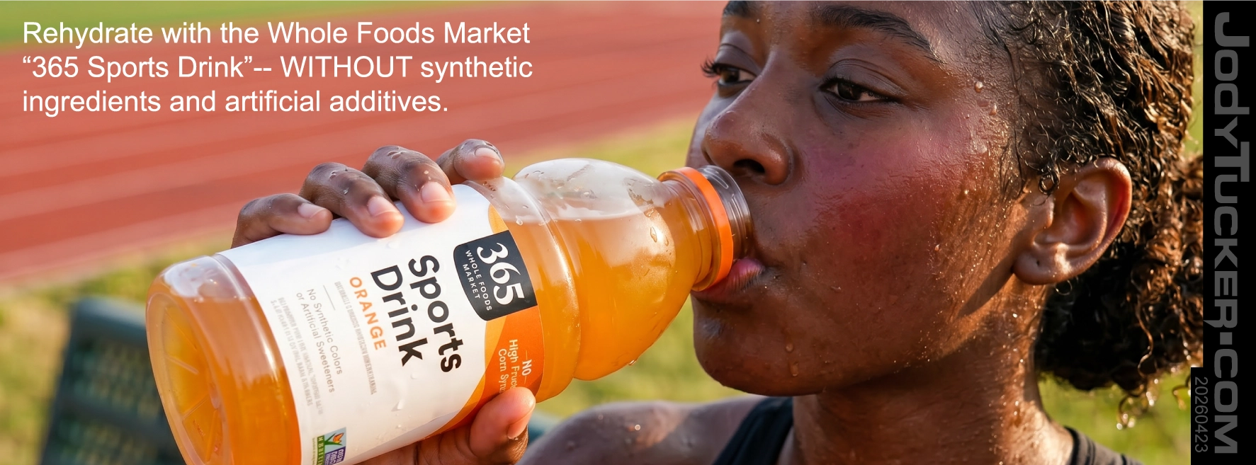 Woman drinking Sports Drink.